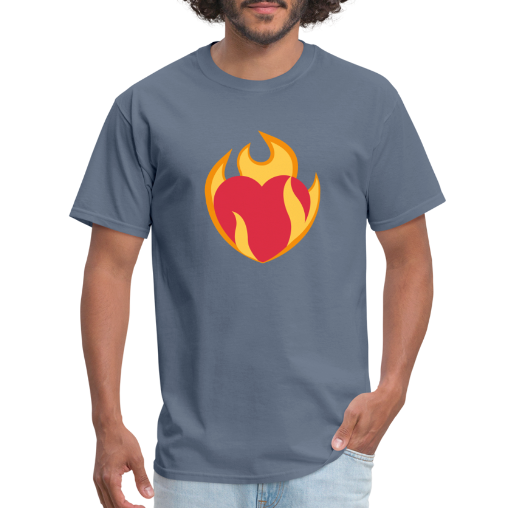 ❤️‍🔥 Heart on Fire (Twemoji) Unisex Classic T-Shirt - denim