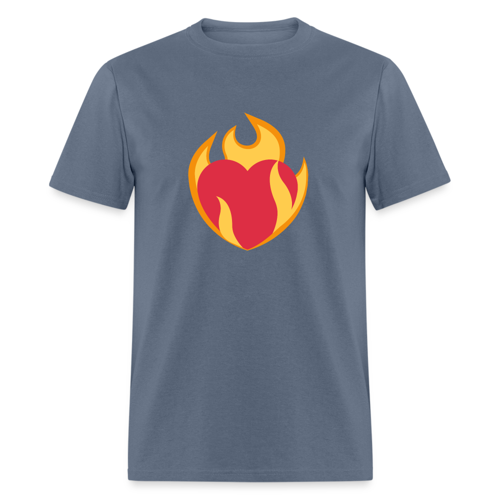 ❤️‍🔥 Heart on Fire (Twemoji) Unisex Classic T-Shirt - denim