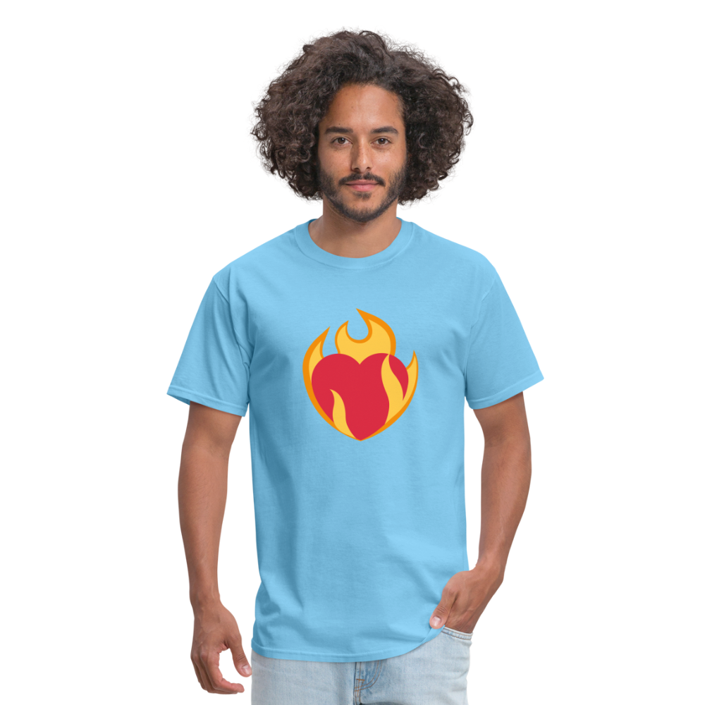 ❤️‍🔥 Heart on Fire (Twemoji) Unisex Classic T-Shirt - aquatic blue