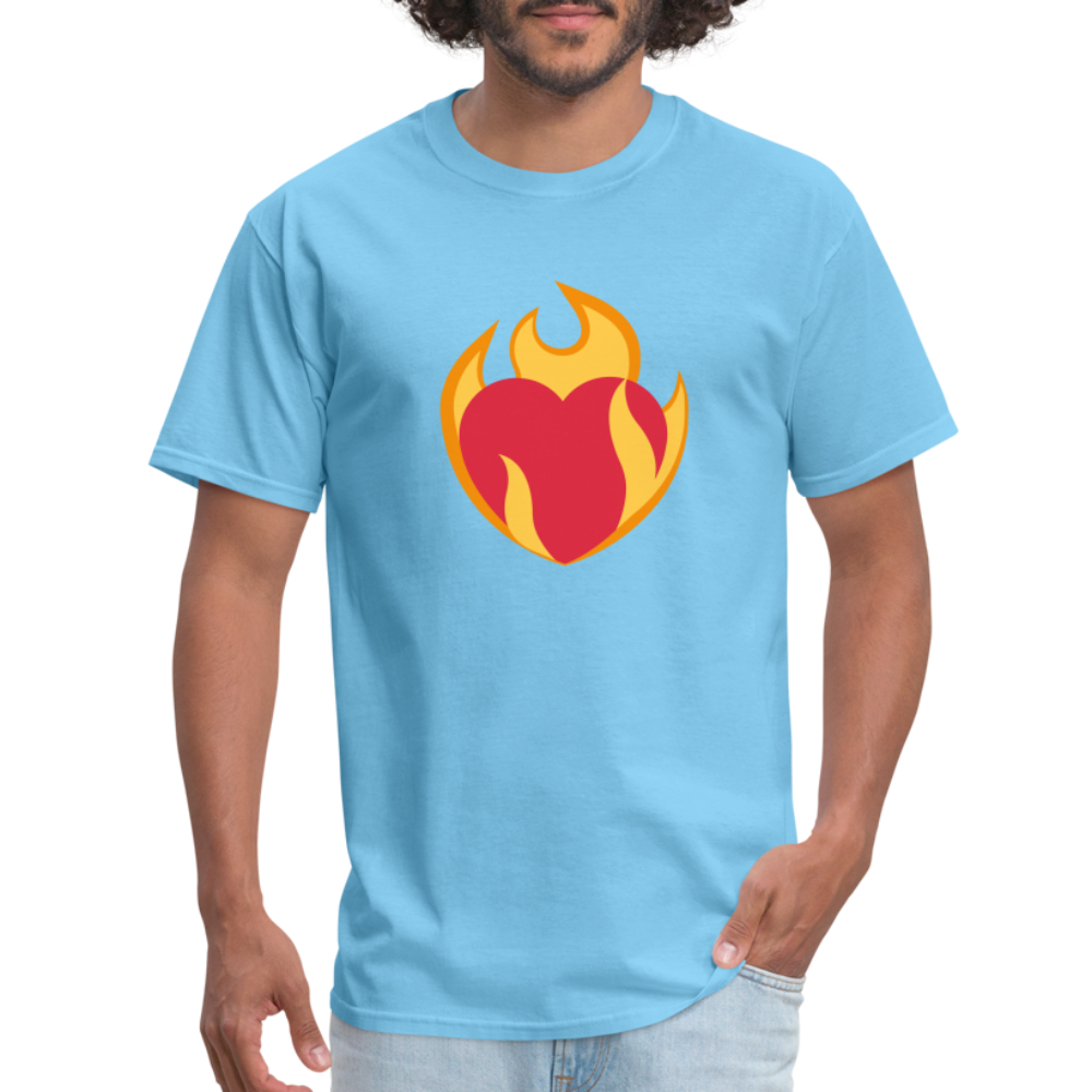 ❤️‍🔥 Heart on Fire (Twemoji) Unisex Classic T-Shirt - aquatic blue