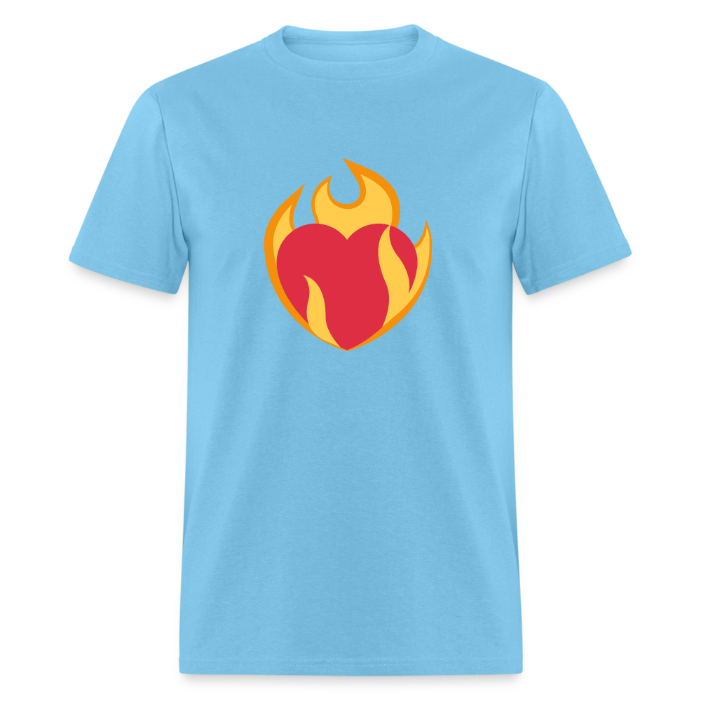 ❤️‍🔥 Heart on Fire (Twemoji) Unisex Classic T-Shirt - aquatic blue