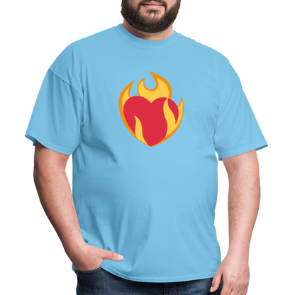 ❤️‍🔥 Heart on Fire (Twemoji) Unisex Classic T-Shirt - aquatic blue