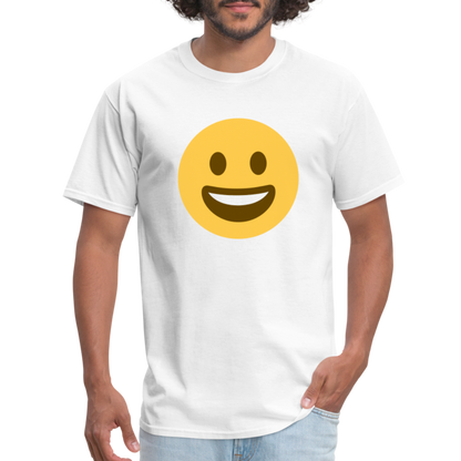 😀 Grinning Face (Twemoji) Unisex Classic T-Shirt - white