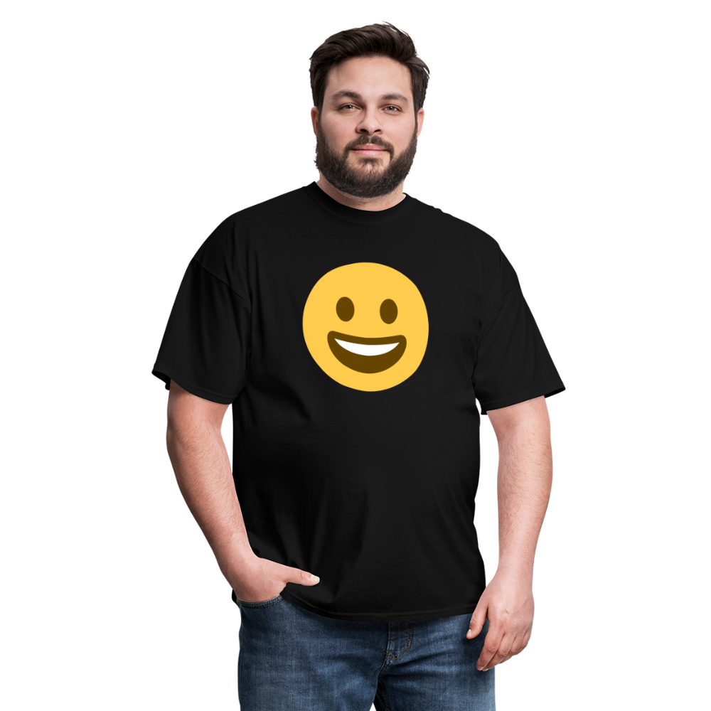 😀 Grinning Face (Twemoji) Unisex Classic T-Shirt - black