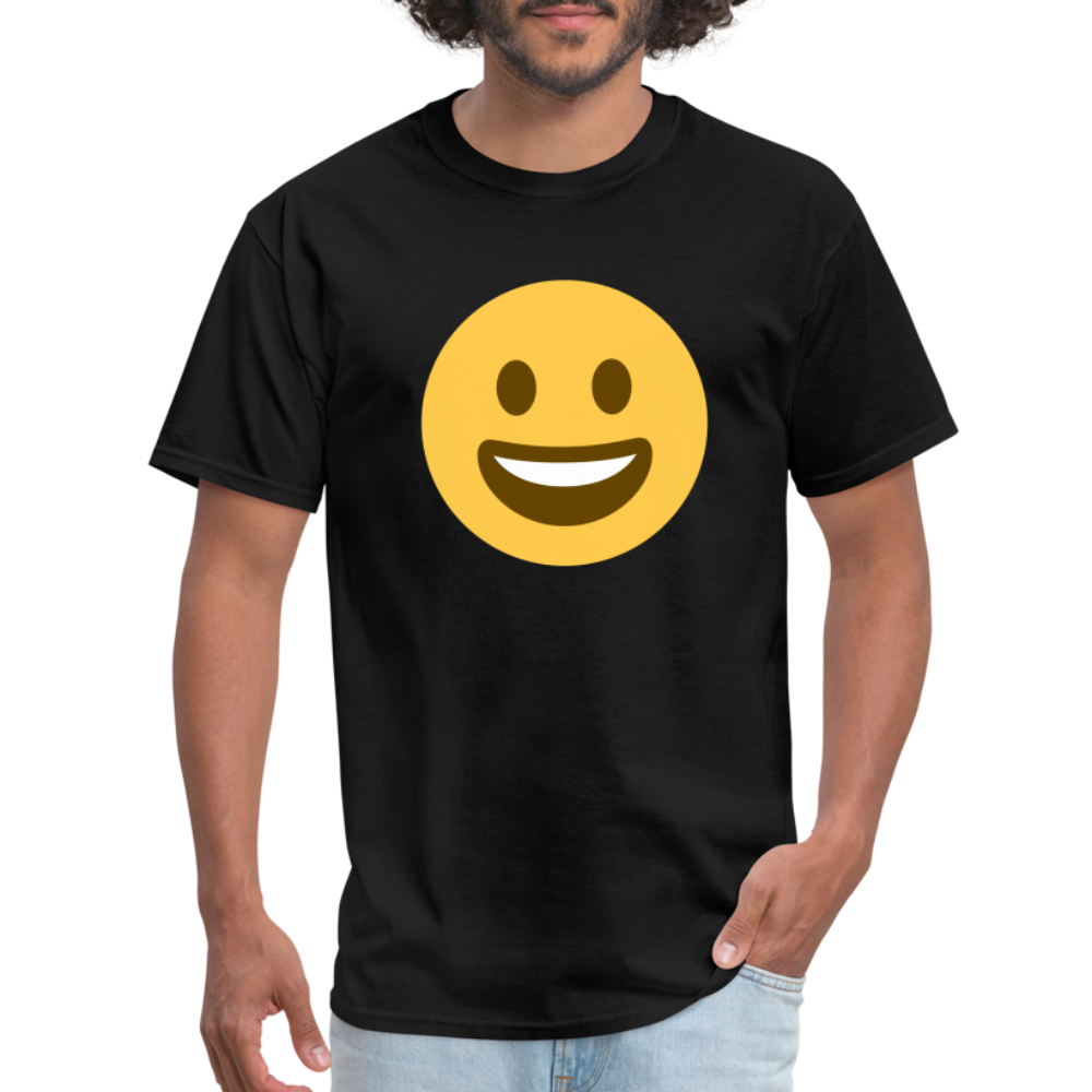 😀 Grinning Face (Twemoji) Unisex Classic T-Shirt - black