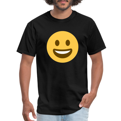 😀 Grinning Face (Twemoji) Unisex Classic T-Shirt - black