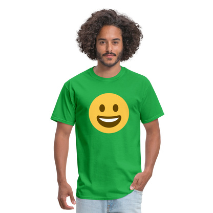 😀 Grinning Face (Twemoji) Unisex Classic T-Shirt - bright green