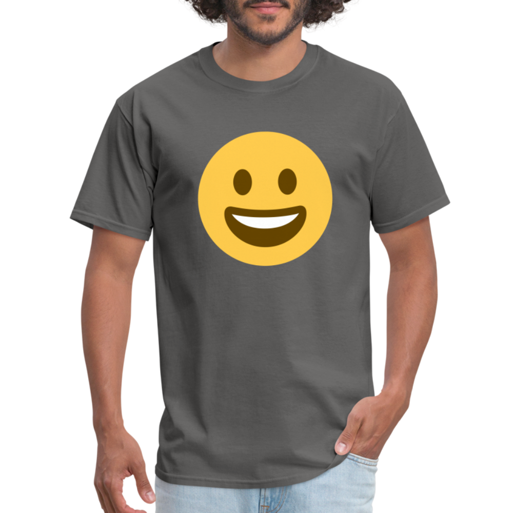 😀 Grinning Face (Twemoji) Unisex Classic T-Shirt - charcoal