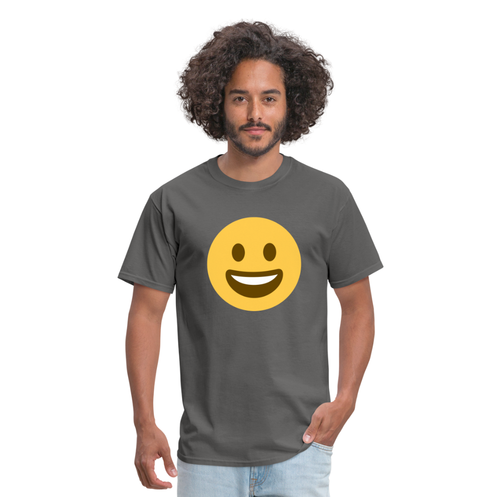 😀 Grinning Face (Twemoji) Unisex Classic T-Shirt - charcoal