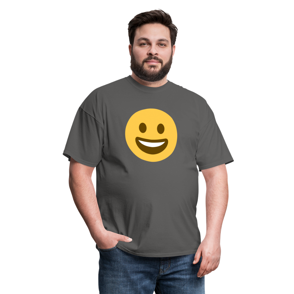 😀 Grinning Face (Twemoji) Unisex Classic T-Shirt - charcoal