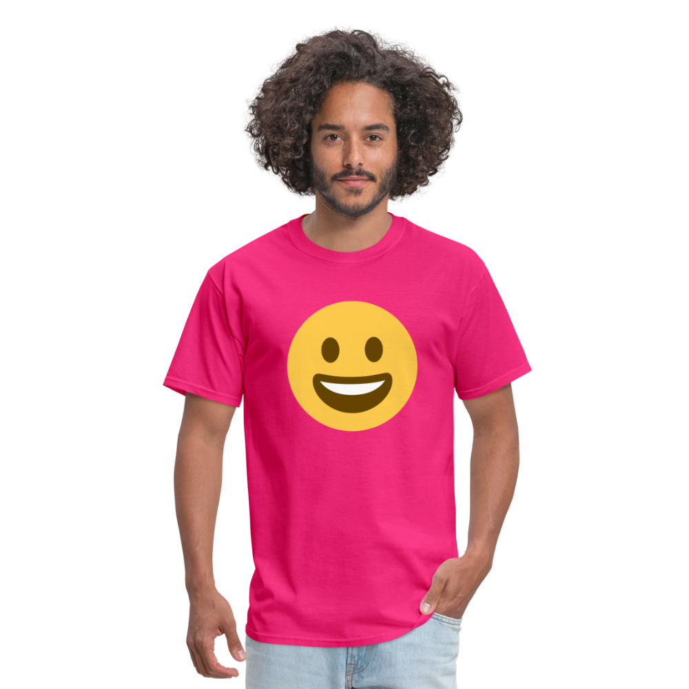 😀 Grinning Face (Twemoji) Unisex Classic T-Shirt - fuchsia