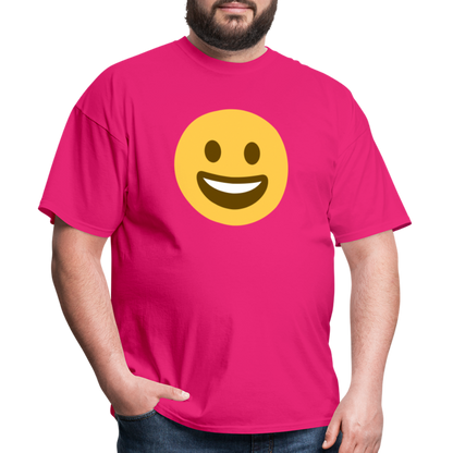 😀 Grinning Face (Twemoji) Unisex Classic T-Shirt - fuchsia