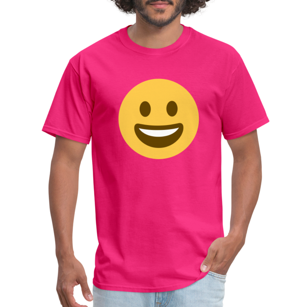 😀 Grinning Face (Twemoji) Unisex Classic T-Shirt - fuchsia