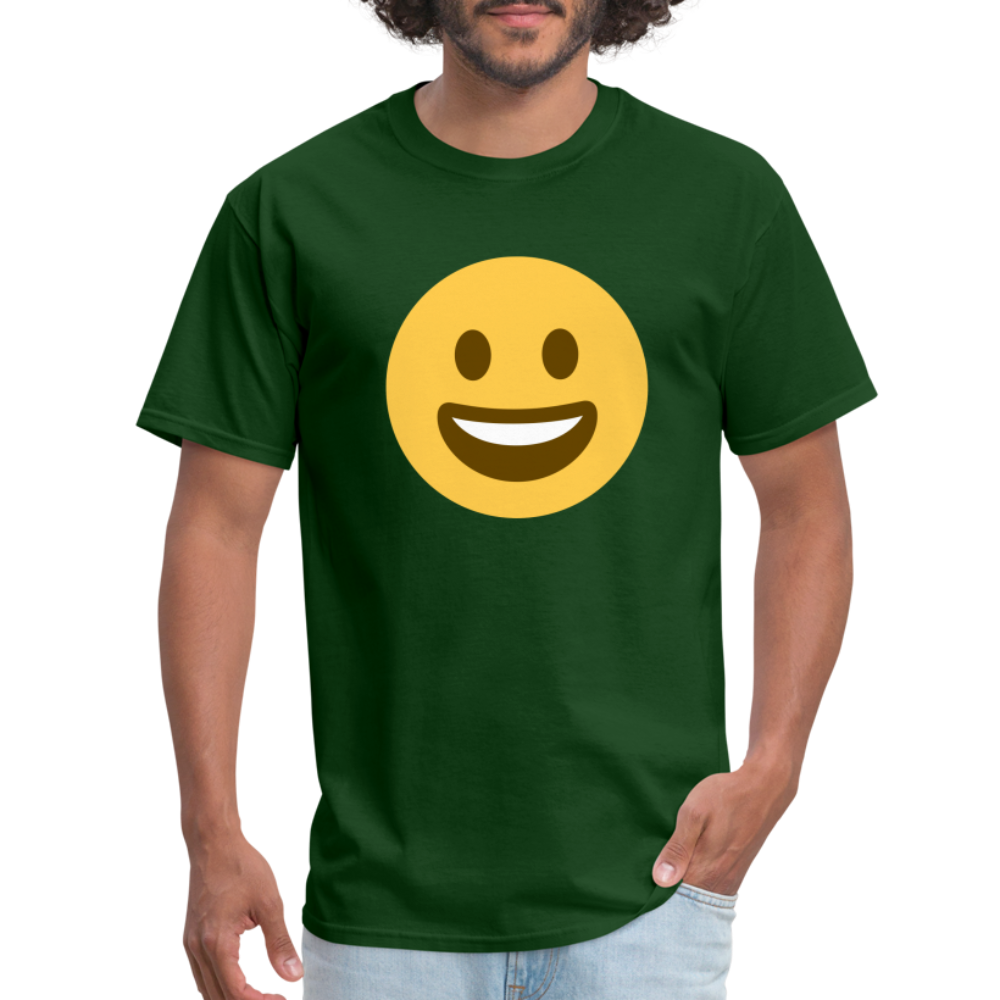 😀 Grinning Face (Twemoji) Unisex Classic T-Shirt - forest green