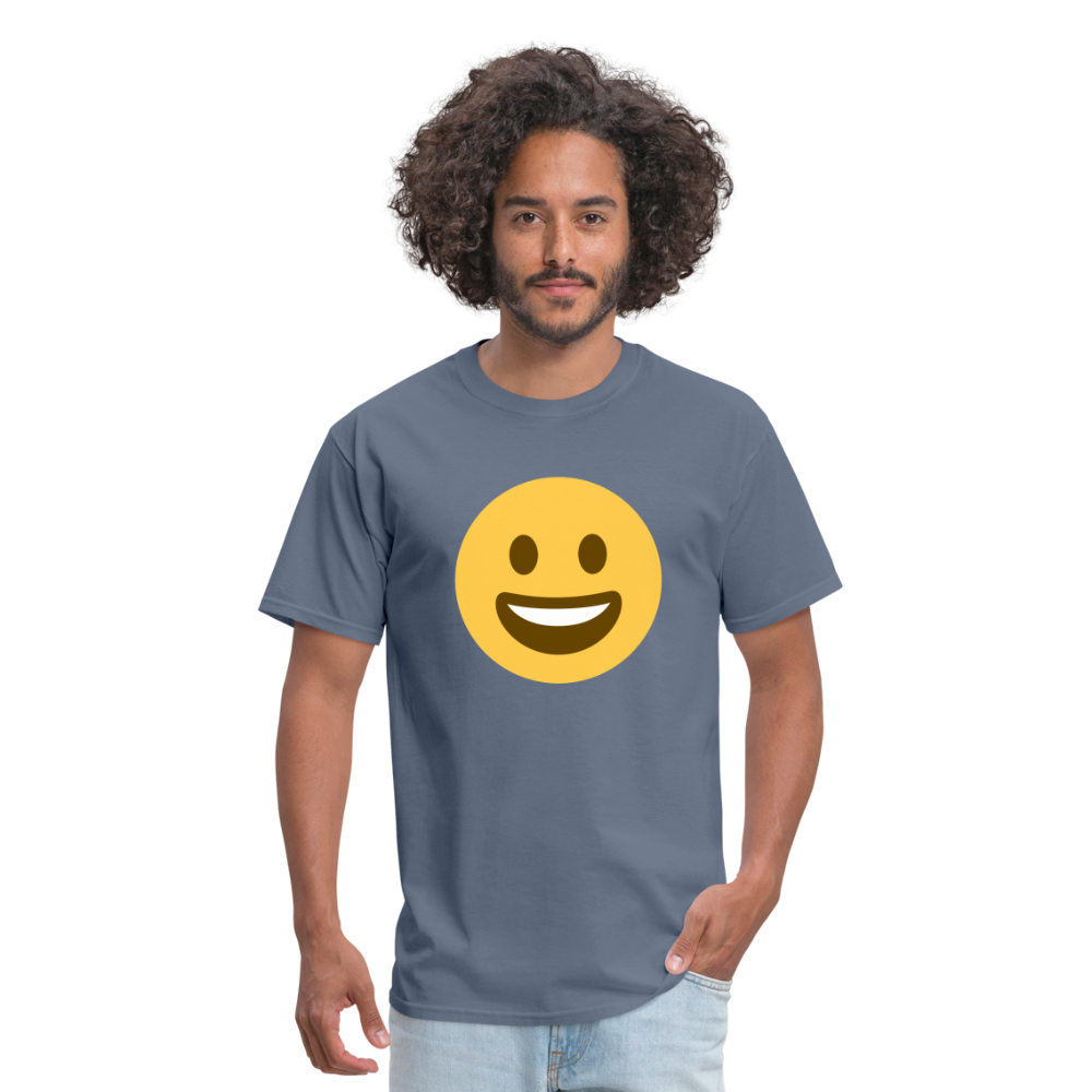 😀 Grinning Face (Twemoji) Unisex Classic T-Shirt - denim