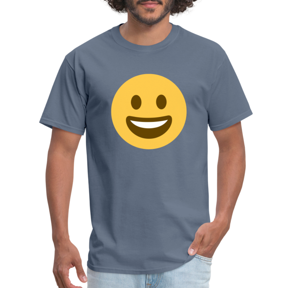😀 Grinning Face (Twemoji) Unisex Classic T-Shirt - denim