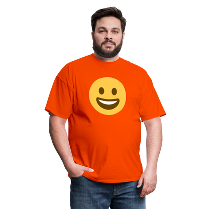 😀 Grinning Face (Twemoji) Unisex Classic T-Shirt - orange