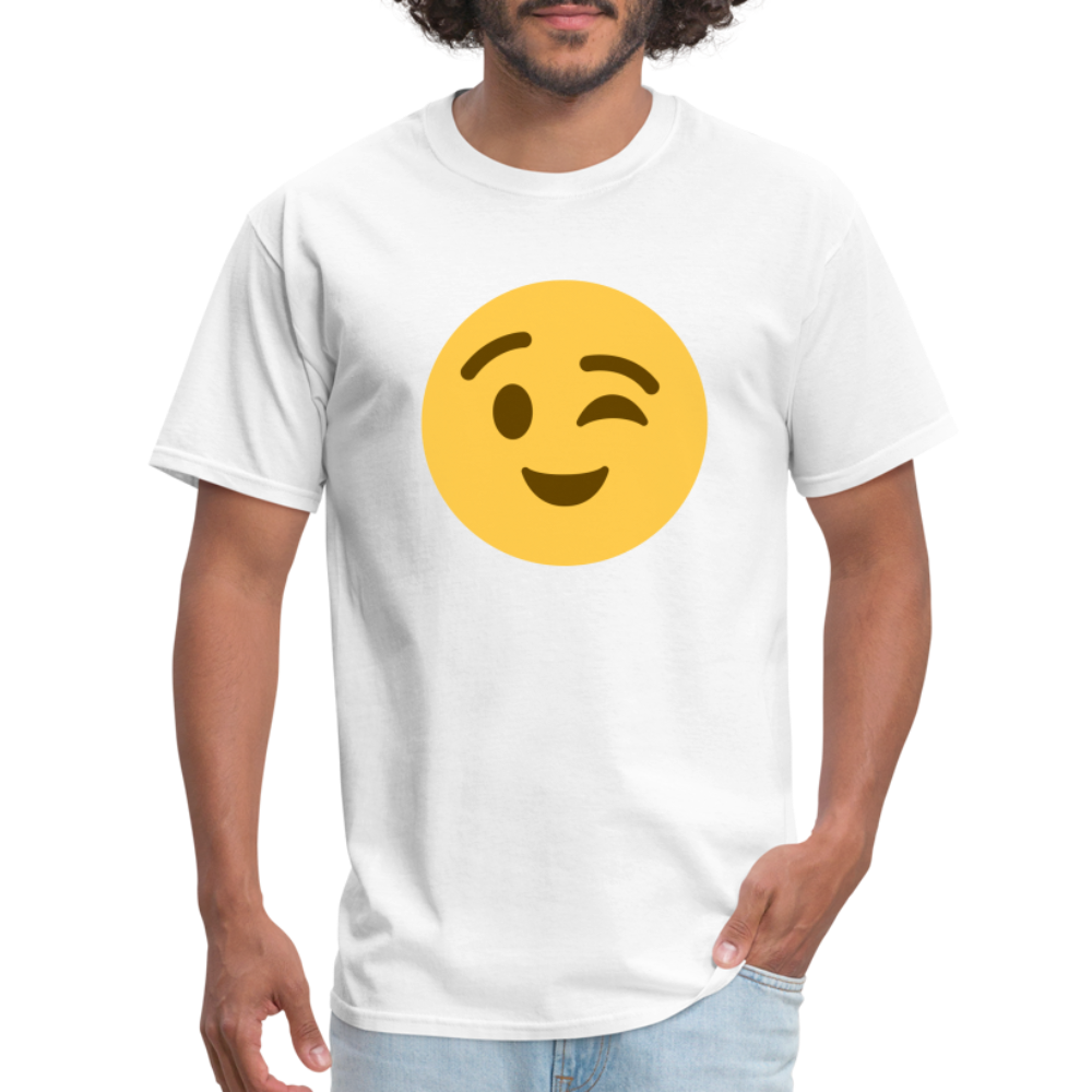 😉 Winking Face (Twemoji) Unisex Classic T-Shirt - white