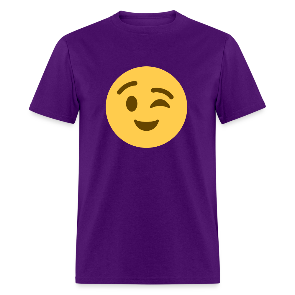 😉 Winking Face (Twemoji) Unisex Classic T-Shirt - purple