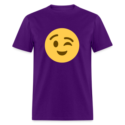 😉 Winking Face (Twemoji) Unisex Classic T-Shirt - purple
