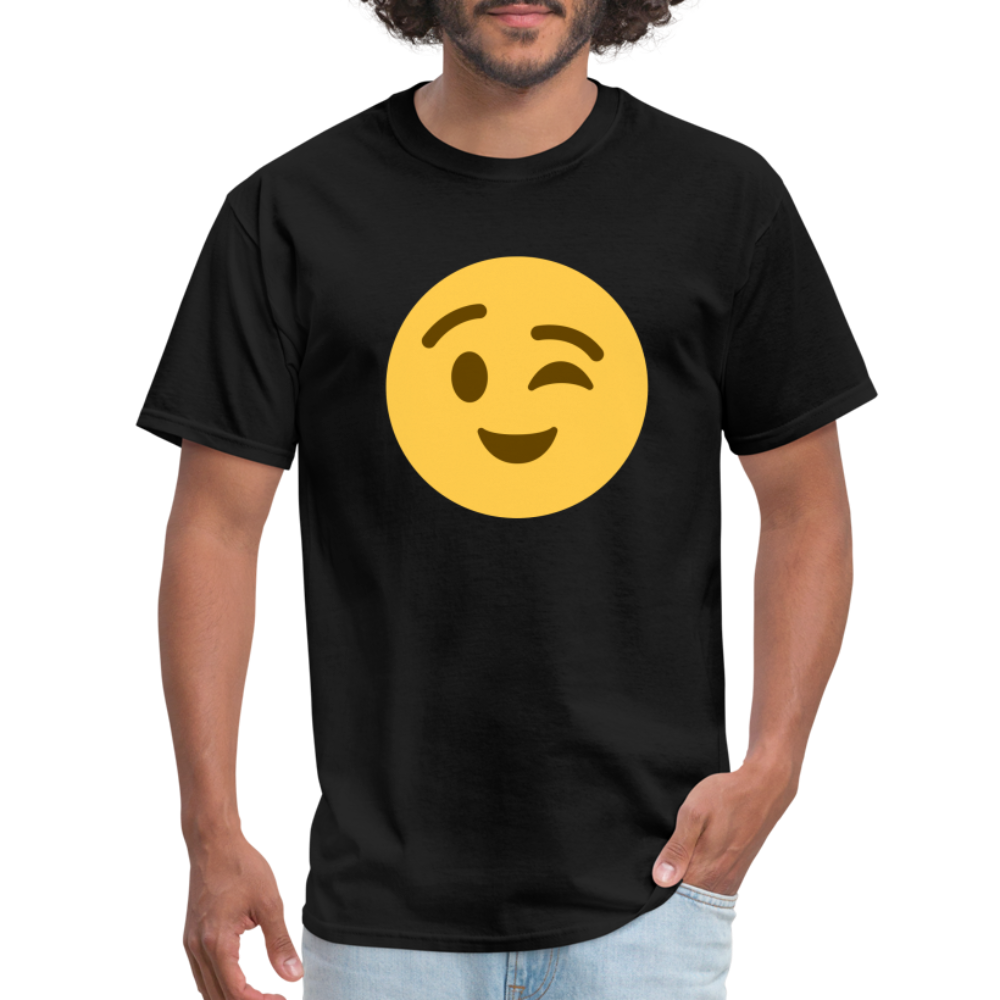 😉 Winking Face (Twemoji) Unisex Classic T-Shirt - black