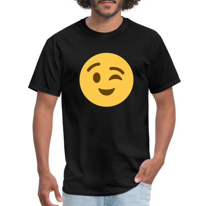 😉 Winking Face (Twemoji) Unisex Classic T-Shirt - black