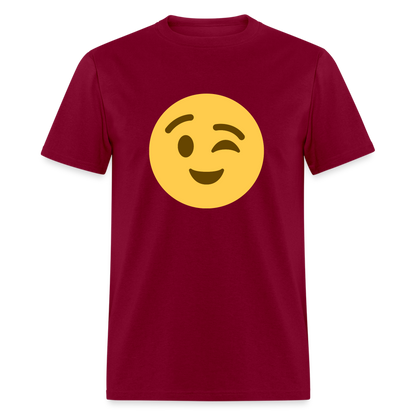 😉 Winking Face (Twemoji) Unisex Classic T-Shirt - burgundy