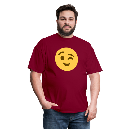 😉 Winking Face (Twemoji) Unisex Classic T-Shirt - burgundy