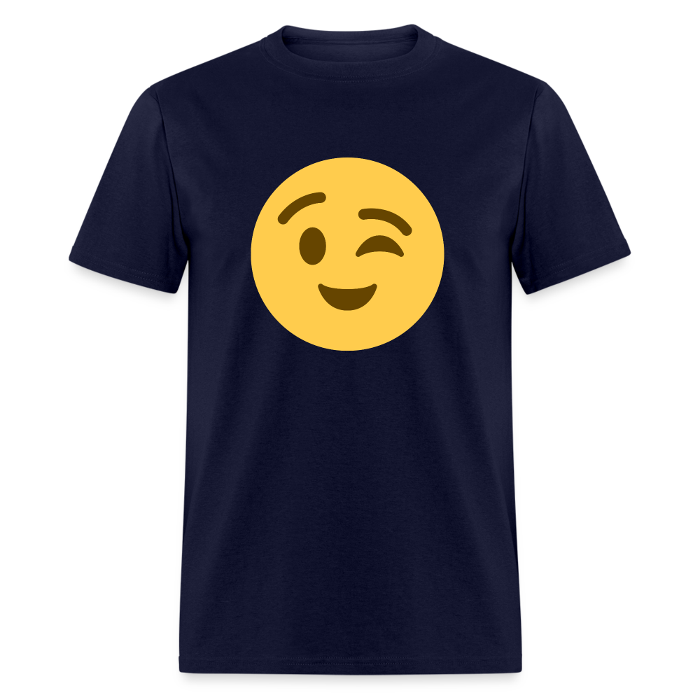 😉 Winking Face (Twemoji) Unisex Classic T-Shirt - navy