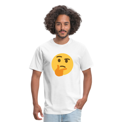 🤔 Thinking Face (Twemoji) Unisex Classic T-Shirt - white