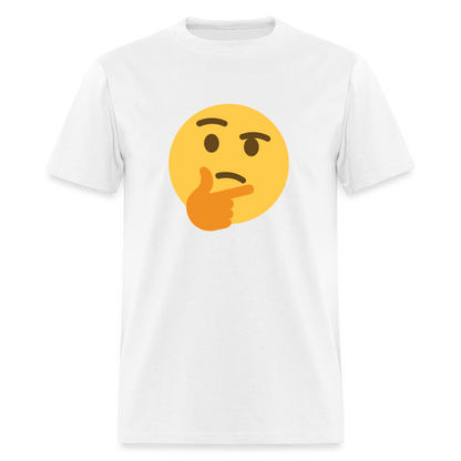 🤔 Thinking Face (Twemoji) Unisex Classic T-Shirt - white