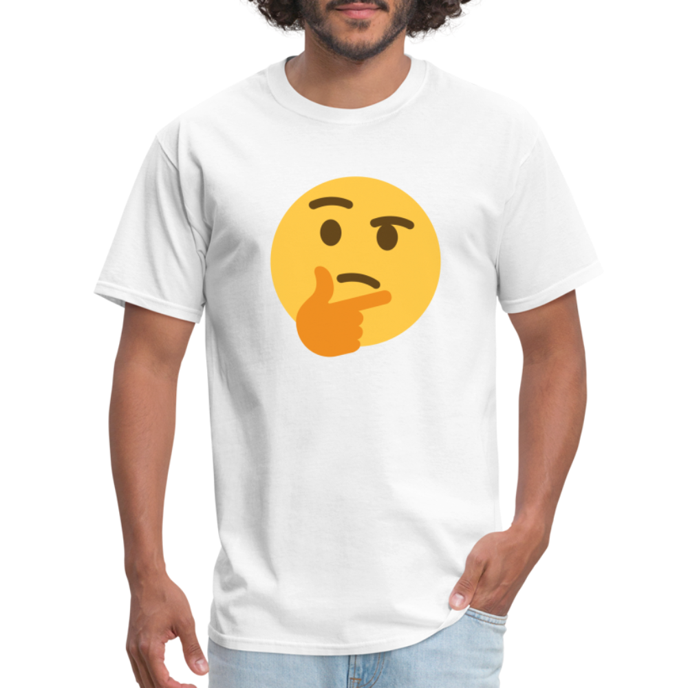 🤔 Thinking Face (Twemoji) Unisex Classic T-Shirt - white