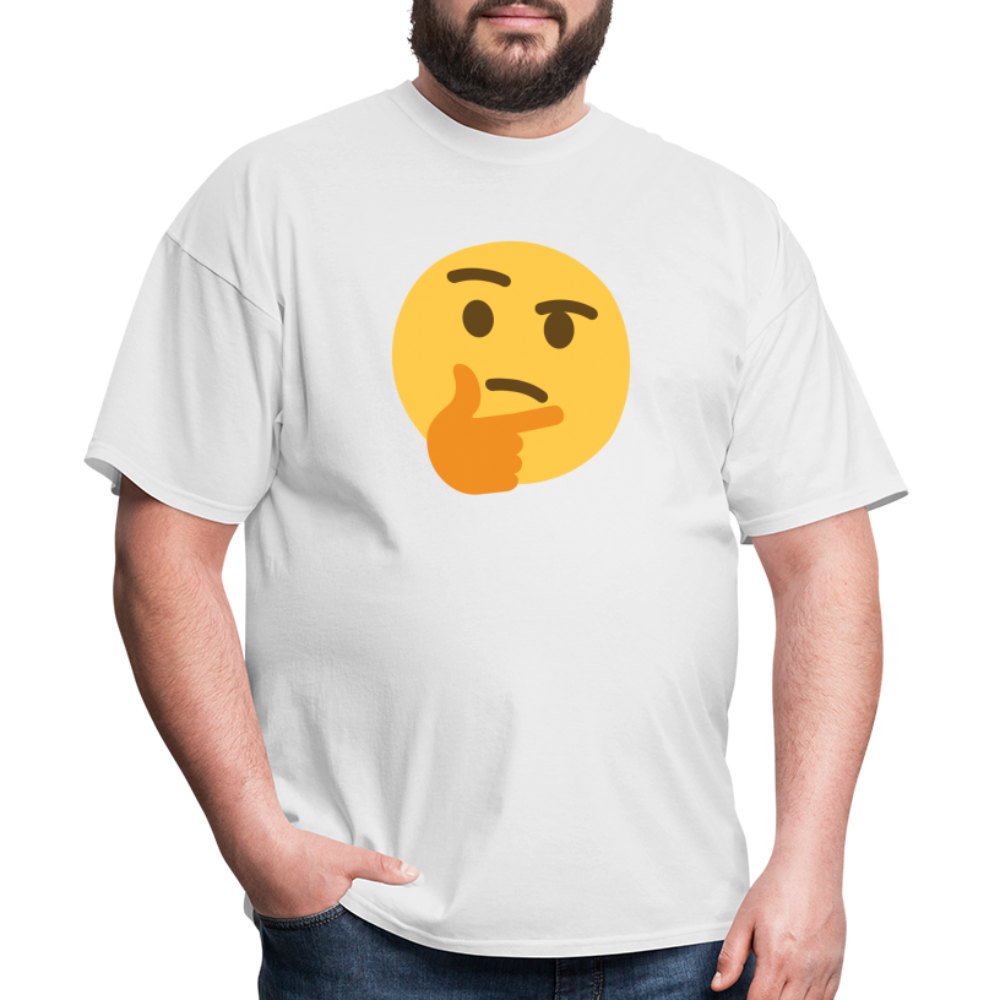 🤔 Thinking Face (Twemoji) Unisex Classic T-Shirt - white