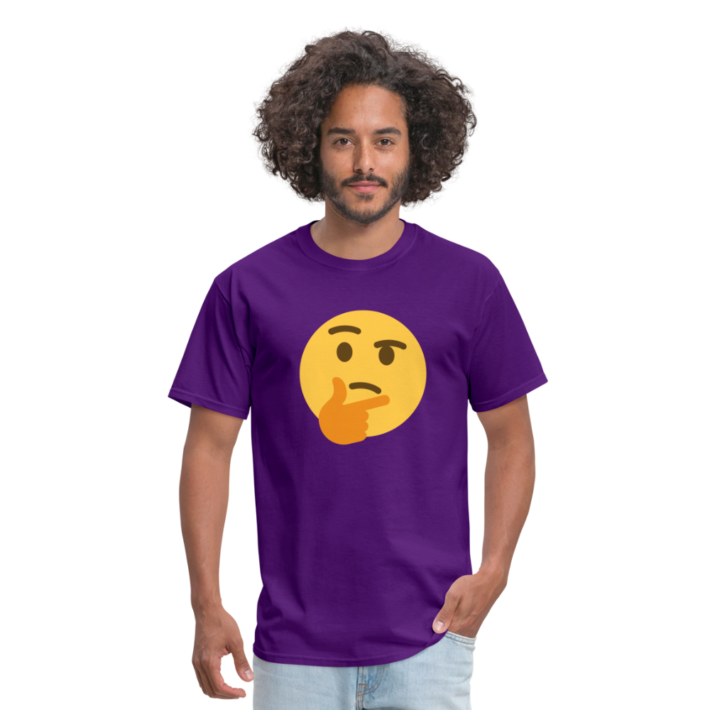 🤔 Thinking Face (Twemoji) Unisex Classic T-Shirt - purple