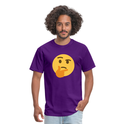 🤔 Thinking Face (Twemoji) Unisex Classic T-Shirt - purple