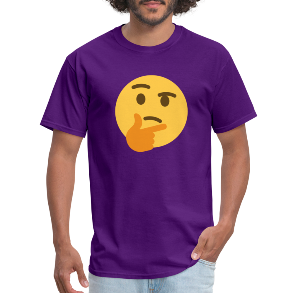 🤔 Thinking Face (Twemoji) Unisex Classic T-Shirt - purple