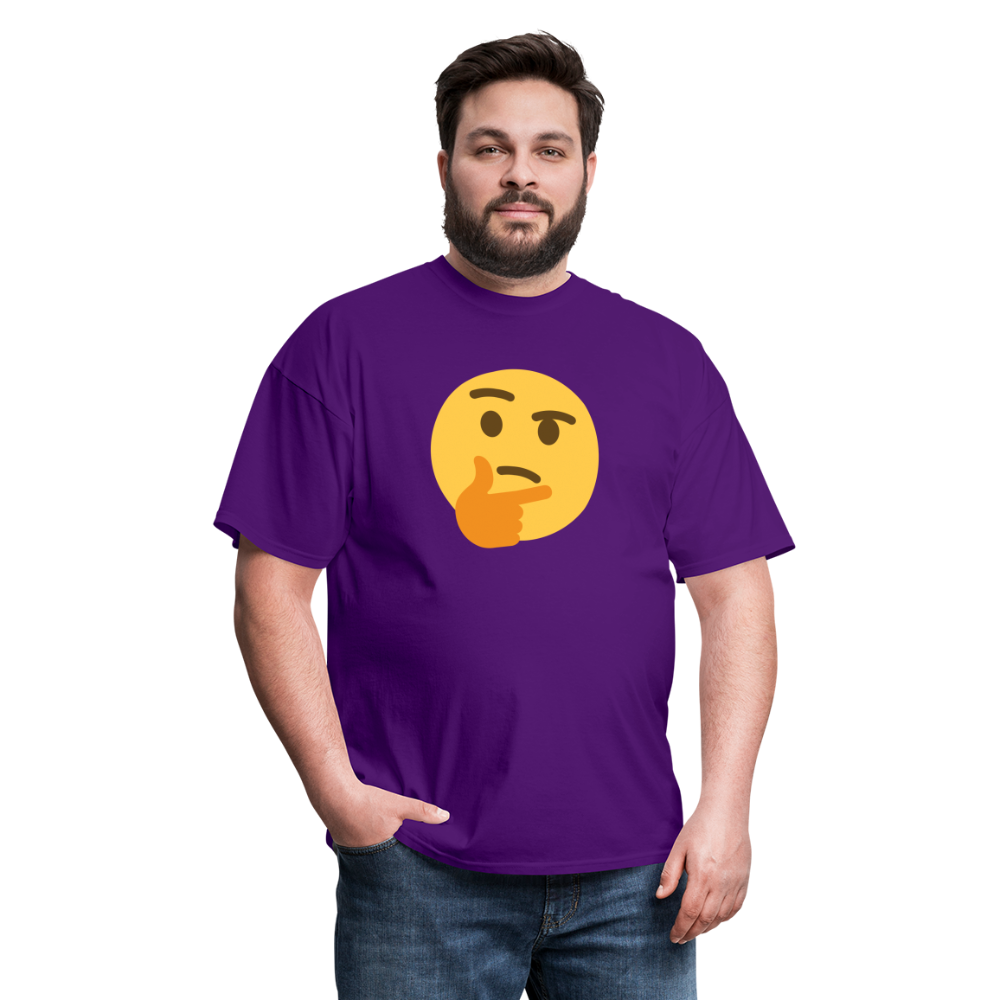 🤔 Thinking Face (Twemoji) Unisex Classic T-Shirt - purple