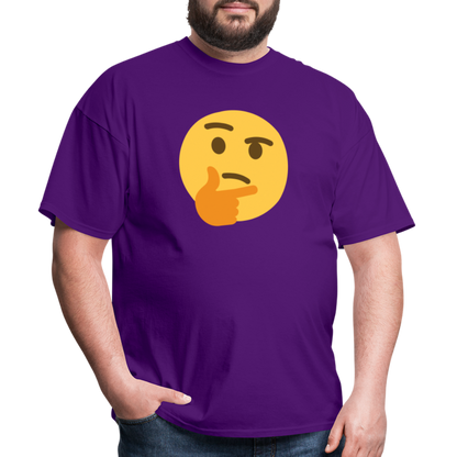 🤔 Thinking Face (Twemoji) Unisex Classic T-Shirt - purple