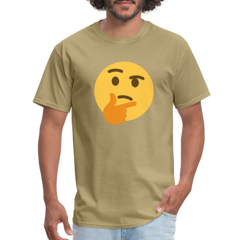 🤔 Thinking Face (Twemoji) Unisex Classic T-Shirt - khaki