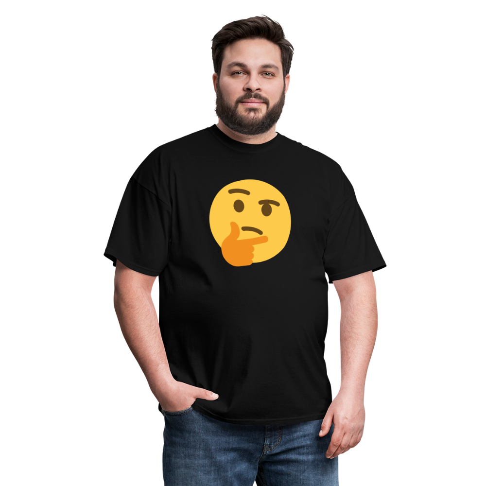 🤔 Thinking Face (Twemoji) Unisex Classic T-Shirt - black