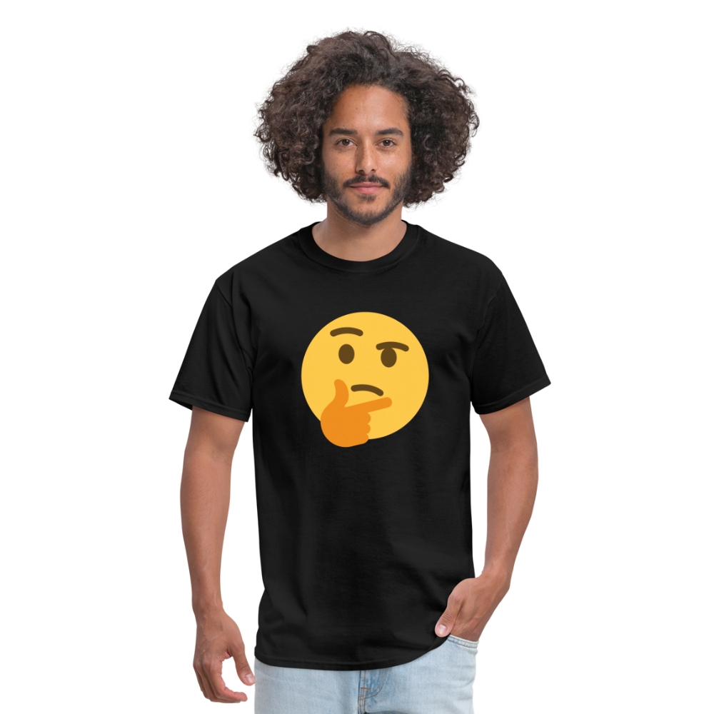 🤔 Thinking Face (Twemoji) Unisex Classic T-Shirt - black