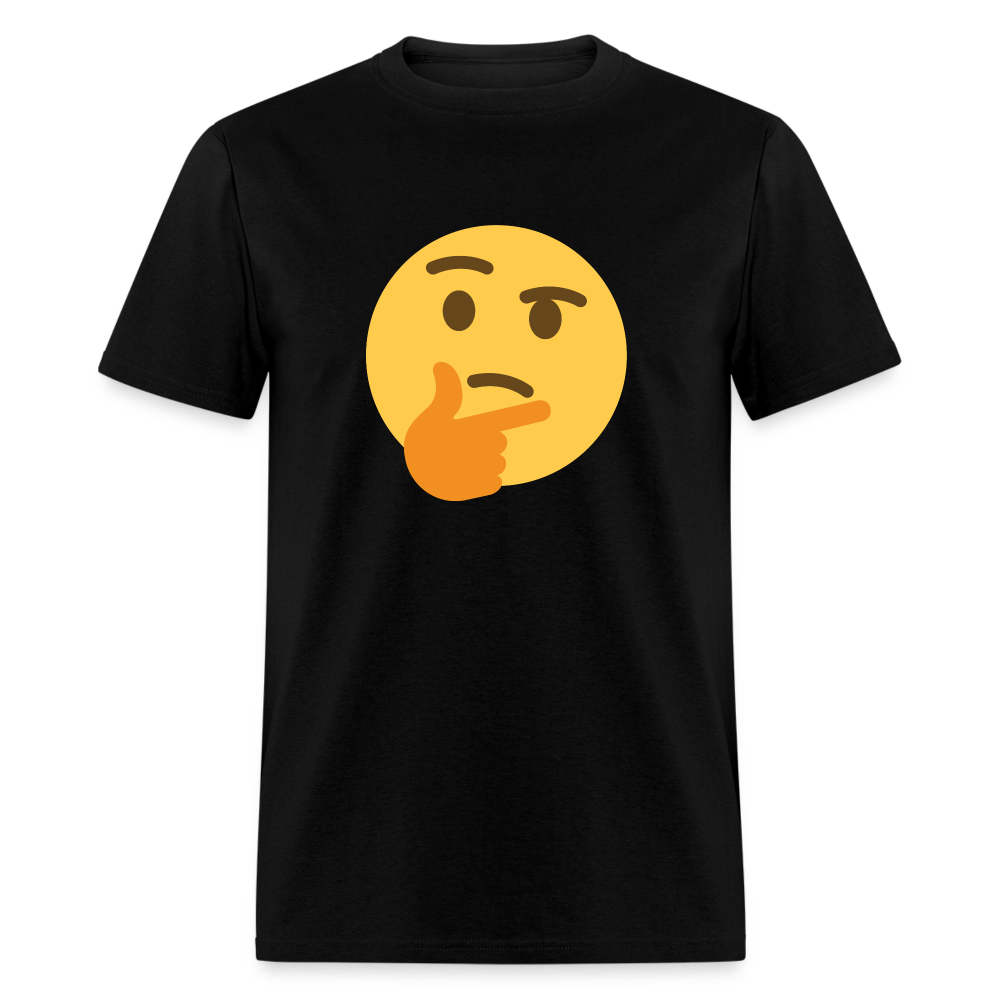 🤔 Thinking Face (Twemoji) Unisex Classic T-Shirt - black