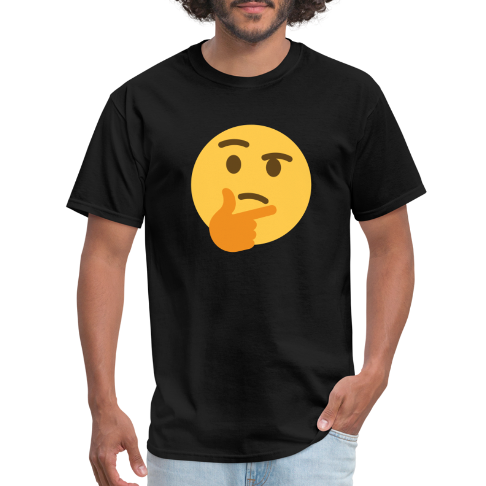 🤔 Thinking Face (Twemoji) Unisex Classic T-Shirt - black