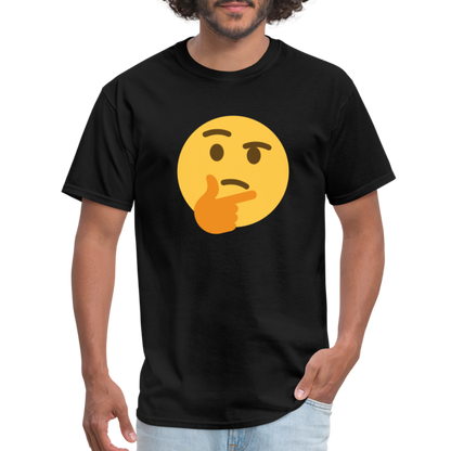 🤔 Thinking Face (Twemoji) Unisex Classic T-Shirt - black