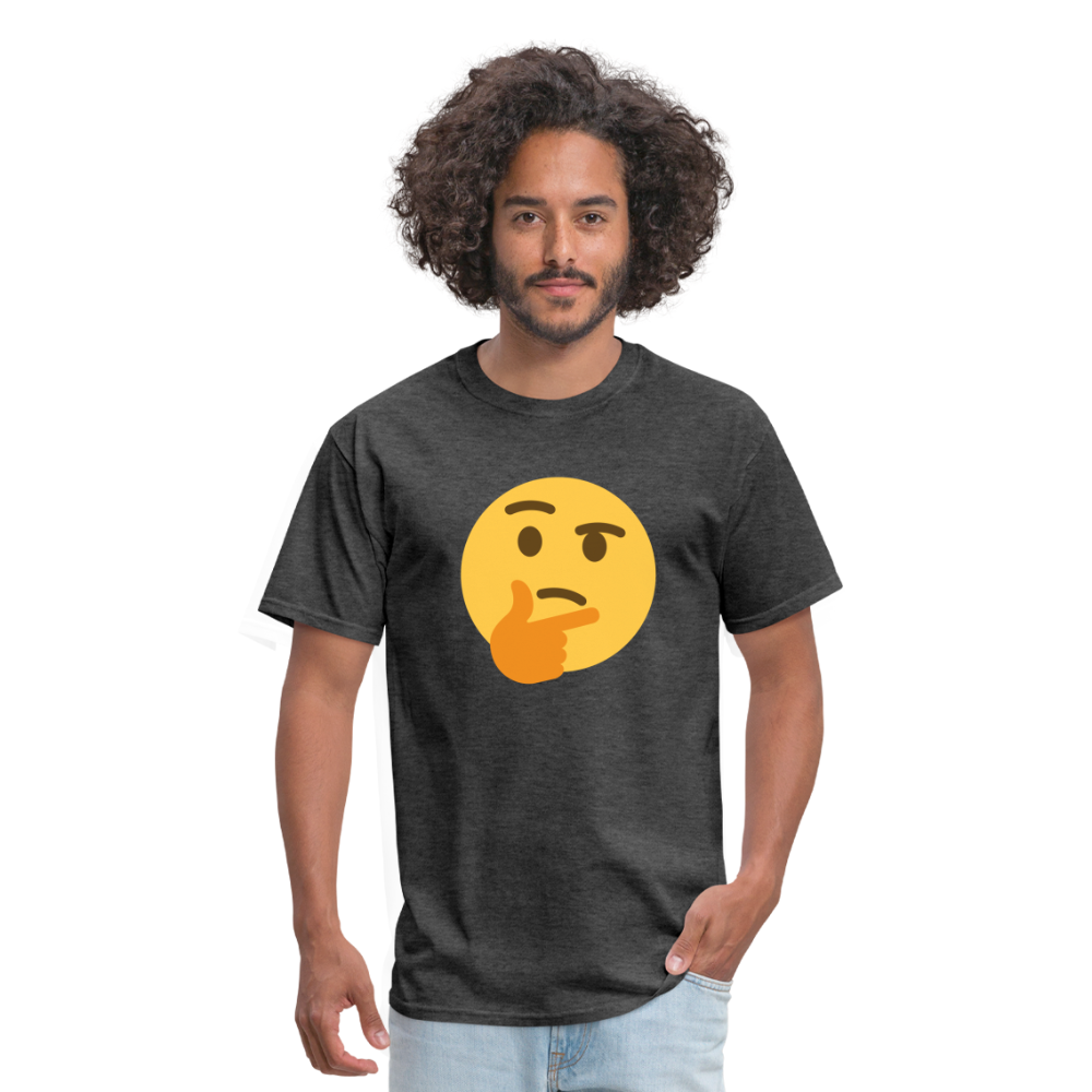 🤔 Thinking Face (Twemoji) Unisex Classic T-Shirt - heather black