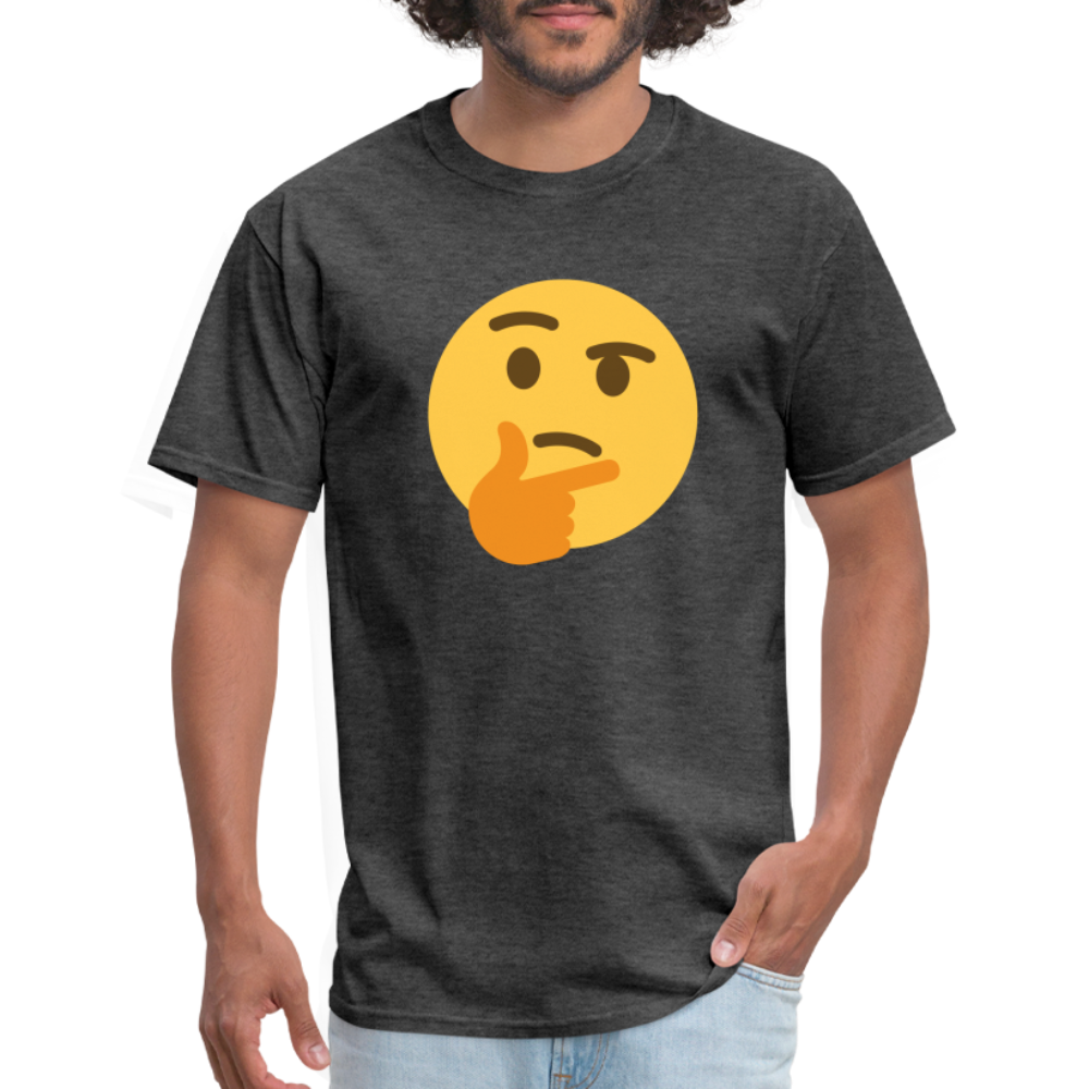 🤔 Thinking Face (Twemoji) Unisex Classic T-Shirt - heather black