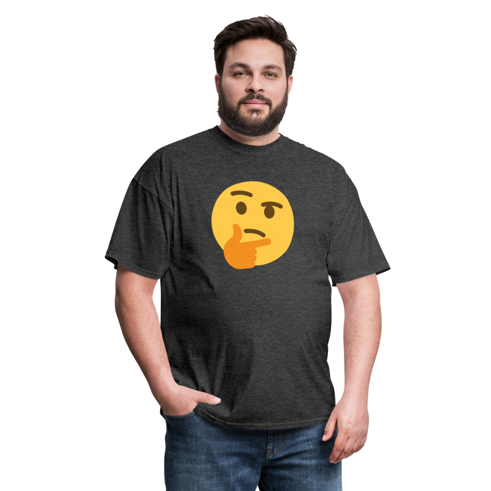 🤔 Thinking Face (Twemoji) Unisex Classic T-Shirt - heather black