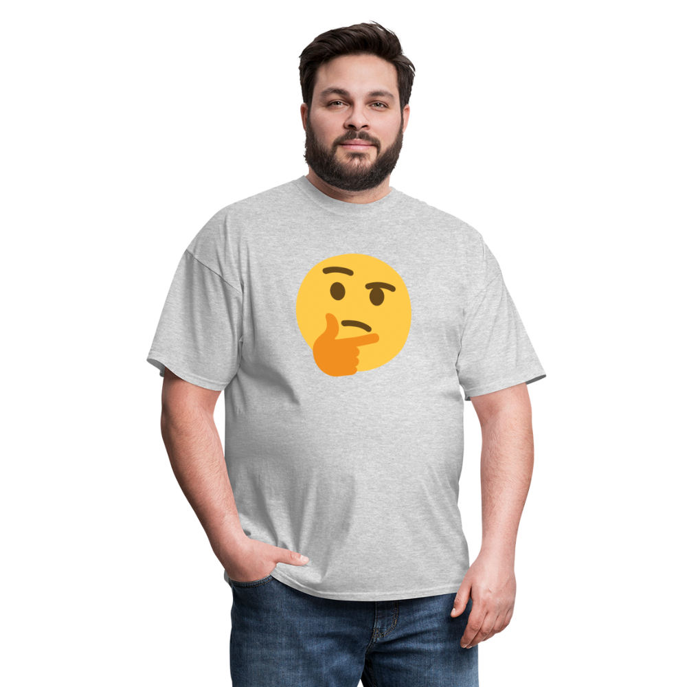 🤔 Thinking Face (Twemoji) Unisex Classic T-Shirt - heather gray