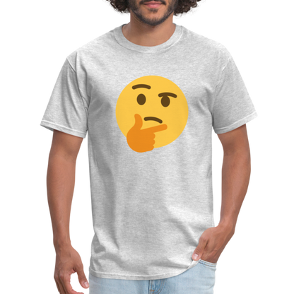 🤔 Thinking Face (Twemoji) Unisex Classic T-Shirt - heather gray