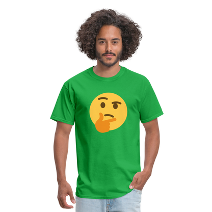🤔 Thinking Face (Twemoji) Unisex Classic T-Shirt - bright green